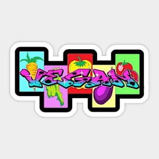 Vegan Graffiti 2 by LowEndGraphics Sticker